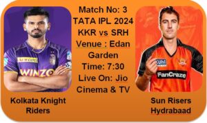 KKR vs SRH Tata IPL 2024